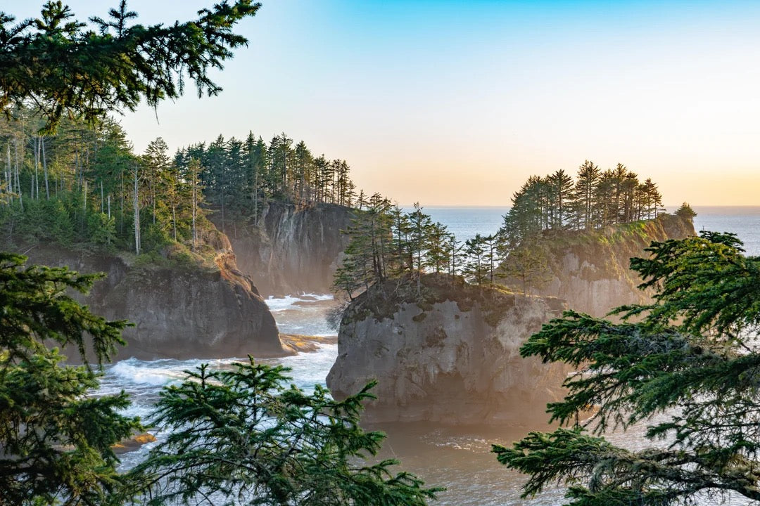Cape Flattery sunset over the ocean