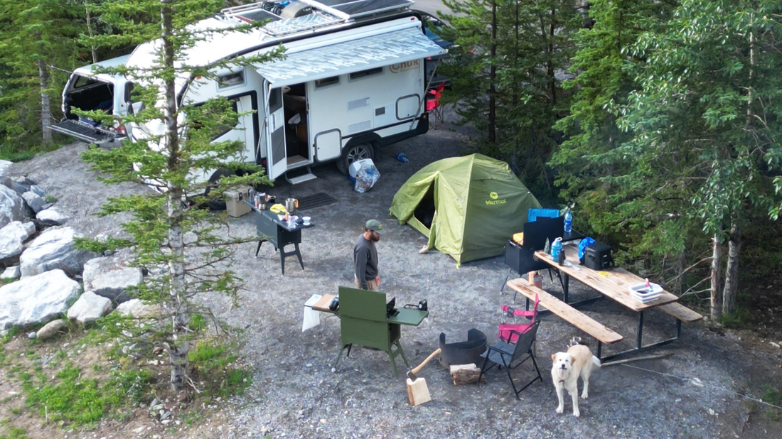campfire cooking with the chuk kitchen box